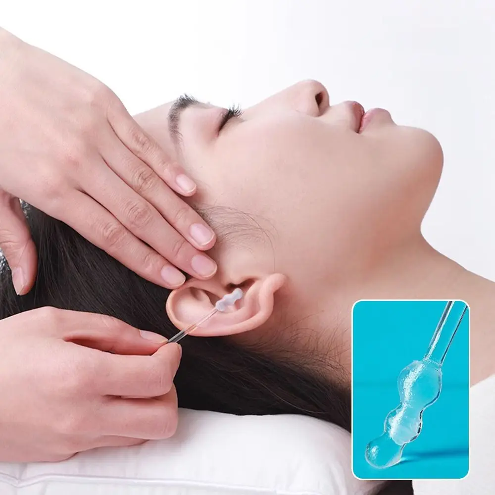 24PCS/Box New Silicone Disposable Ear Swabs Soft Ear Cleaner Sticky Ear Swabs Ear Wax Removal Tool Adults