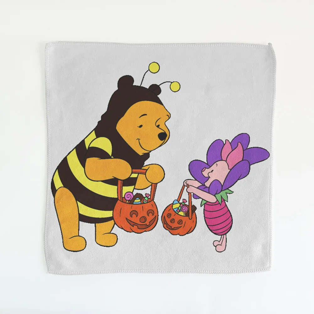 Miniso Paradise Series Halloween ميكي دافي داك وشاح محيطي منديل منشفة الوجه غسل منشفة الكرتون