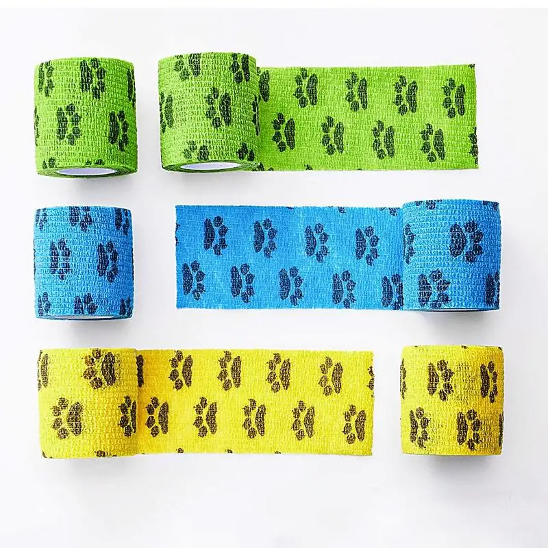 Vet Bandage Wrap Breathable Dog Bandage Shoes Vet Pet Wraps Dog Cohesive Bandage Multifunctional Pet Wound Care Bandage