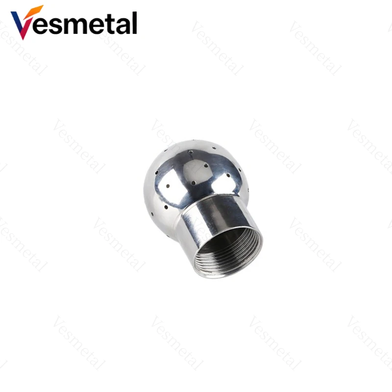 SUS 304 316L Stainless Steel Sanitary Fixing Spray Ball BSP Internal Thread 1/2