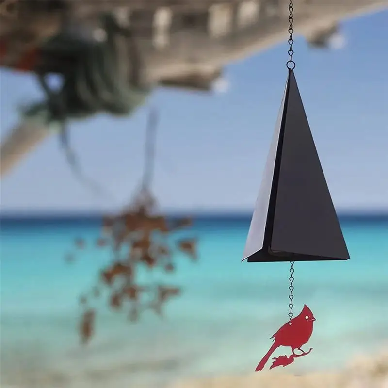 GTBL Compass Wind Chime Iron Triangle Wind Chime Pendant Decoration Durable Easy Install Easy To Use