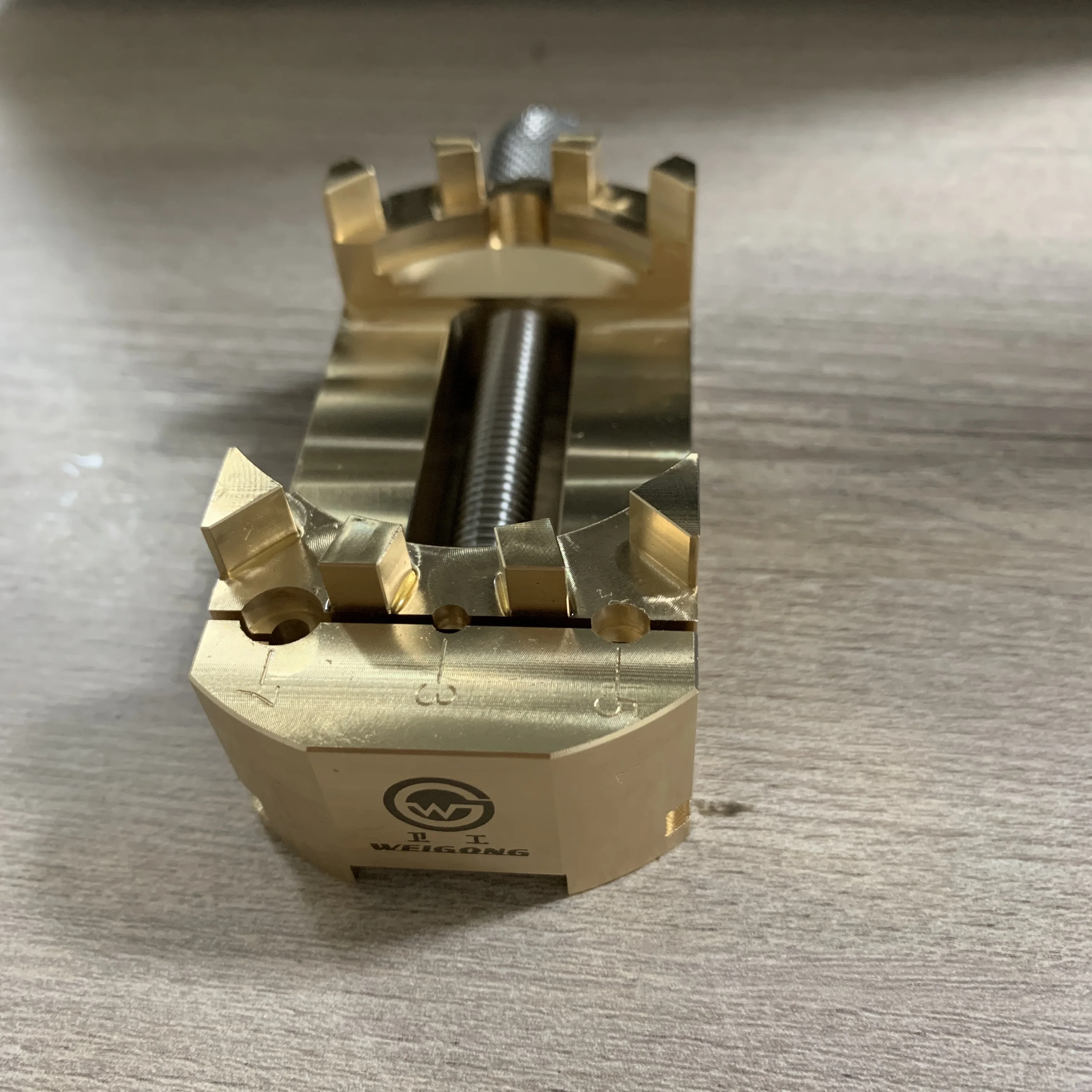 Pure Brass Watchmaker Bench Vise - Multi-Function Clamp for Crowns, Straps, Movements & Case Backs, Compatible with Bench Drills