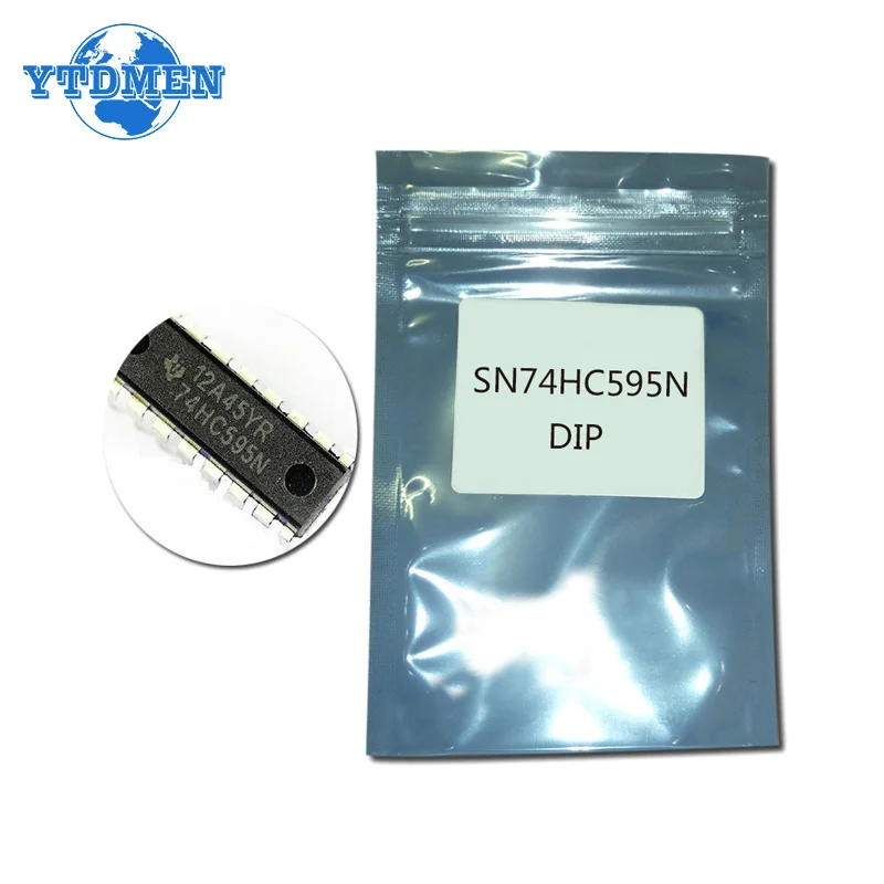 

10PCS SN74HC595N SN74HC595 DIP16 74HC595N 74HC595 DIP-16 Counter Shift Registers Tri-State 8-Bit New Original