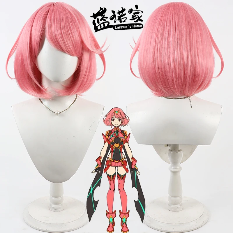 

Anime Nintendo Xenoblade Chronicles 2 Pyra Cosplay Wig Halloween Carnival Party Props Synthetic Hair + Wig Cap
