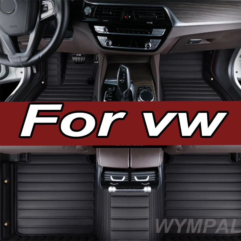 Luxury Car Floor Mats For vw Jetta A6 Beetle EOS Touran Polo Plus T-ROC Touran L ID4 CROZZ Jetta A5 Replacement Accessories