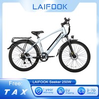 LAIFOOK Seeker Electric Bike, 250W Motor, 36V 9Ah Battery, 26'' Tires, 25km/h Max Speed, 60km Range, Disc Brakes, LCD Display