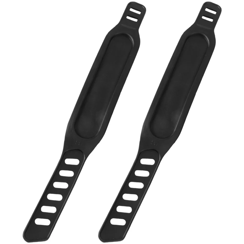 

2 Pcs Bicycle Pedal Strap Dynamic Train Pedals Exercise Bike Rubber Straps Toe Bikes Adjustable Anti-slip Footrest