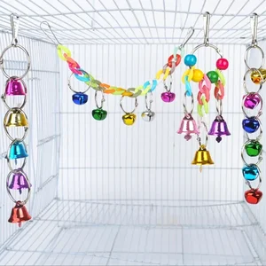 Trang sức thú cưng Handmade Pingente Bell và Horn, Vụ vật tư đồ chơi chim vẹt, trang trí lồng, bài viết 10 Chim cổ bán hàng chính - №9
