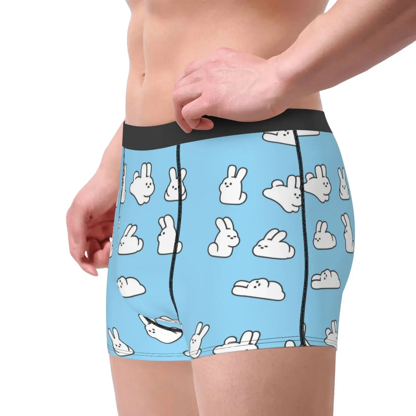 Schattige Bunny Pasen Mannen Ondergoed Boxer Hombre Mannen Anime Cartoon Polyester Print Jongen Slipje Shorts Boxer