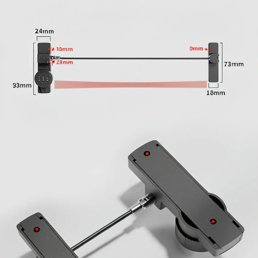 Keyless Password Security Bolt For Sliding Window Door Lock Metal Chain Lock Home Protection Privacy Catch Latch