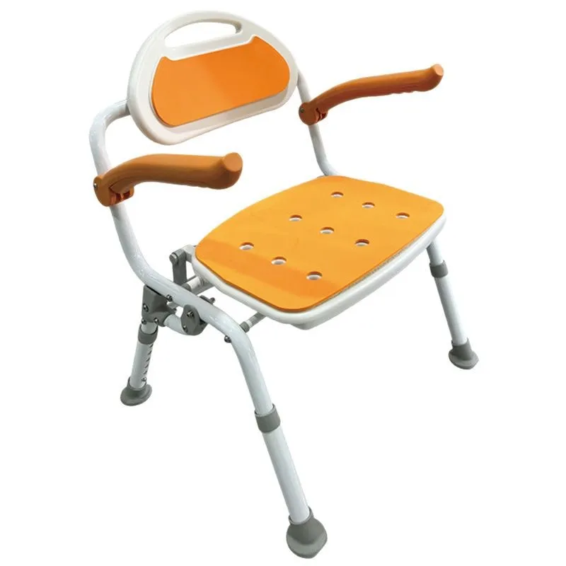 Стул для ванной комнаты для пожилых беременных женщин, складной стул для туалета и душа, нескользящий с подлокотником, табурет для душа
