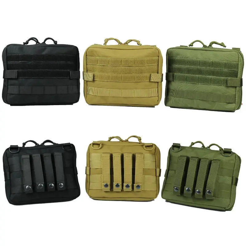 Tactical Molle Admin Pouch, Upgrade Material Semi-Hidden Zipper 1000D Tough Nylon EDC Utility Pouches Tools Bag