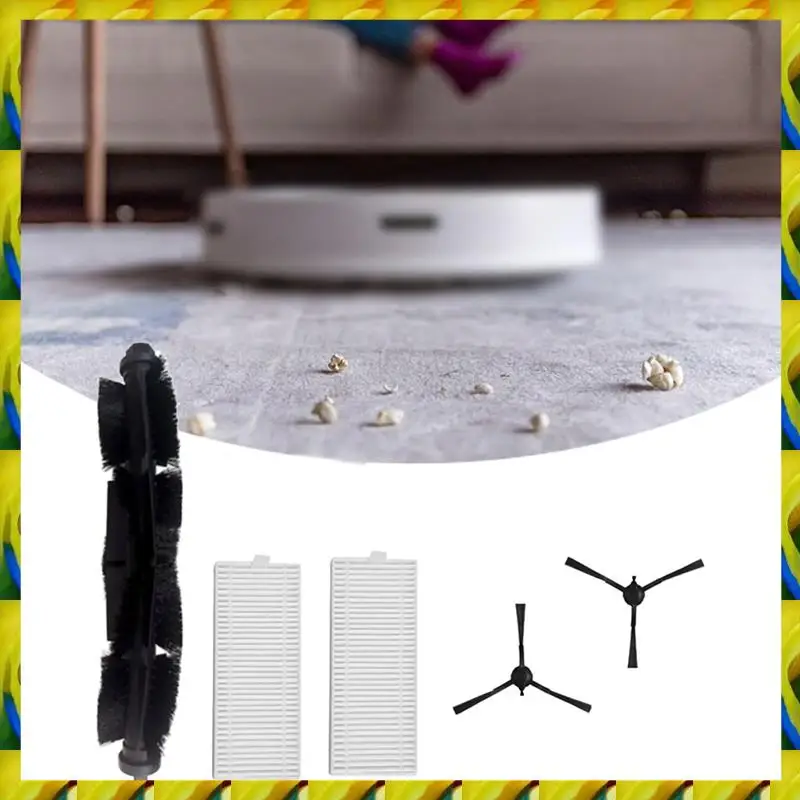 WFF 5PCS Replacement Parts For TP-Link Tapo RV30 Plus / Tapo RV10 Plus Vacuum Cleaner Parts Main Side Brush Filters