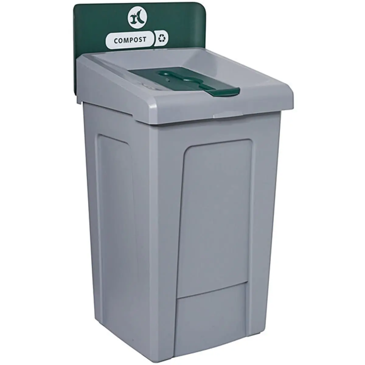 Elegant Design, 33 Gallon Compost Recycling Station with Lid, Recycle Bin, Exterior Trash Can, Recycling Station Kit, Heavy Duty