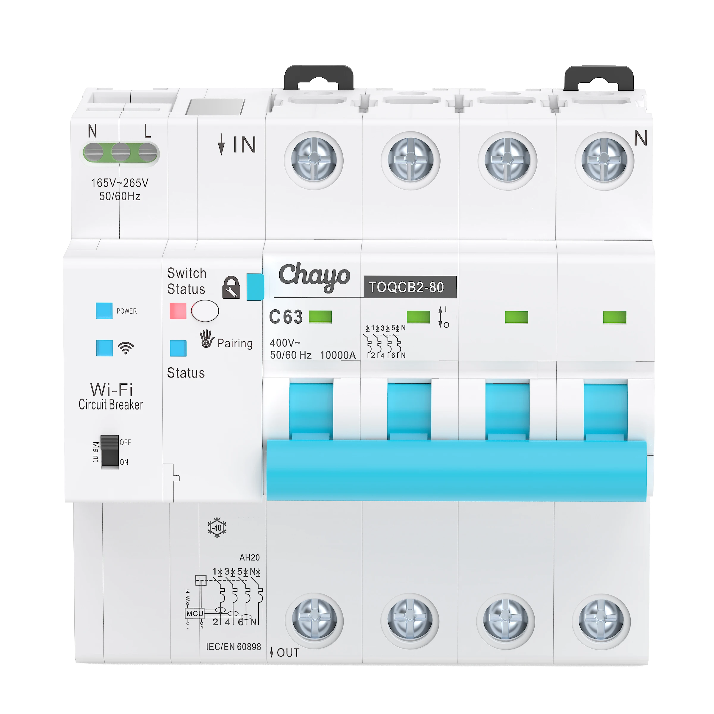 TUYA MCB WIFI Power Metering Circuit Breaker Smart Life Timer Remote Control Automatic Wireless Interruptor Reclosing Switch