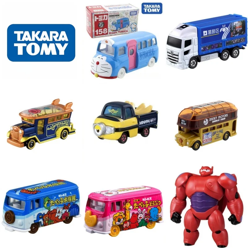 TOMY Domica Car Model Minions Table Decoration Collection Kids Pocket Models Simulation Cute Car Boys and Girls Holiday Gifts