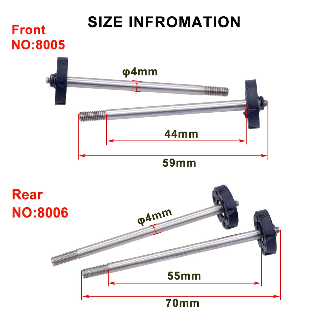 1/8 RC Car Front Rear Shock Absorber Axle Set 8005 8006 Axle of Shock Absorber For ZD Racing 08421 BX-8E 08427 1/8 RC Car Parts