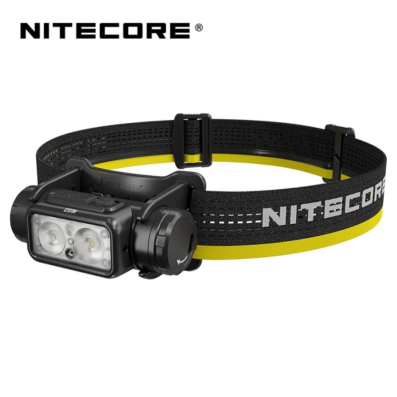 NITECORE NU53 1800 Lumen High Output Lightweight Industrial Headlamp Red and white dual light sources Built-in 6000mAh Battery