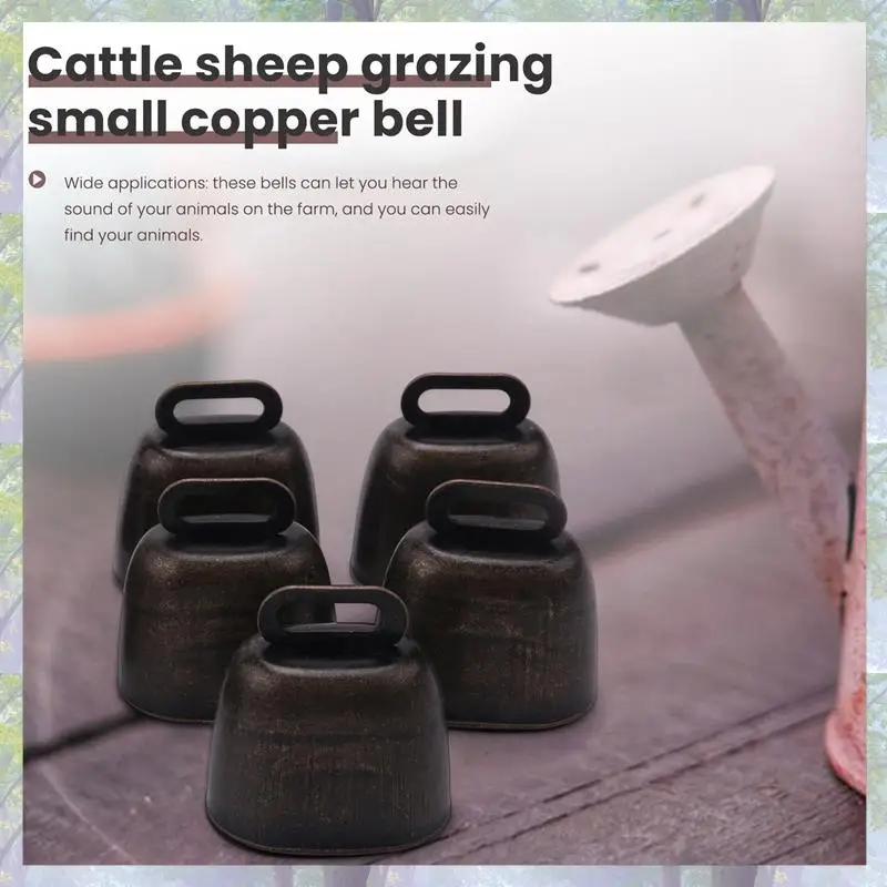 جديد وصول 10 قطعة بقرة الحصان الأغنام رعي أجراس النحاس الصغيرة ، جرس البقر الرجعية لرعي الأغنام الحصان النحاس ، أجراس البقرة الضوضاء أماه