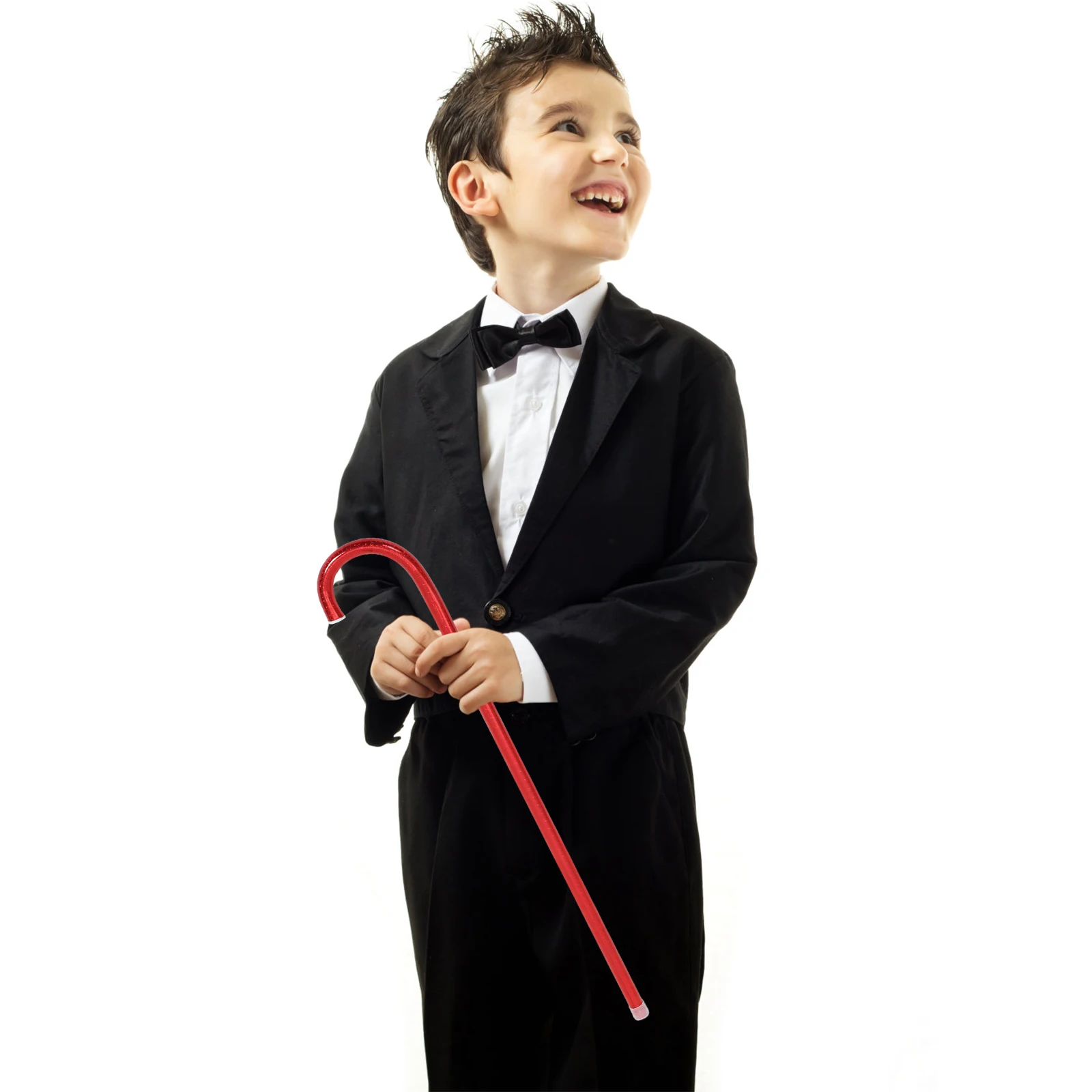 

Kids Jazz Cane Red 60cm PVC Lightweight Perfect Halloween Cosplay Party Stage Toddler Crutch Decor Prop