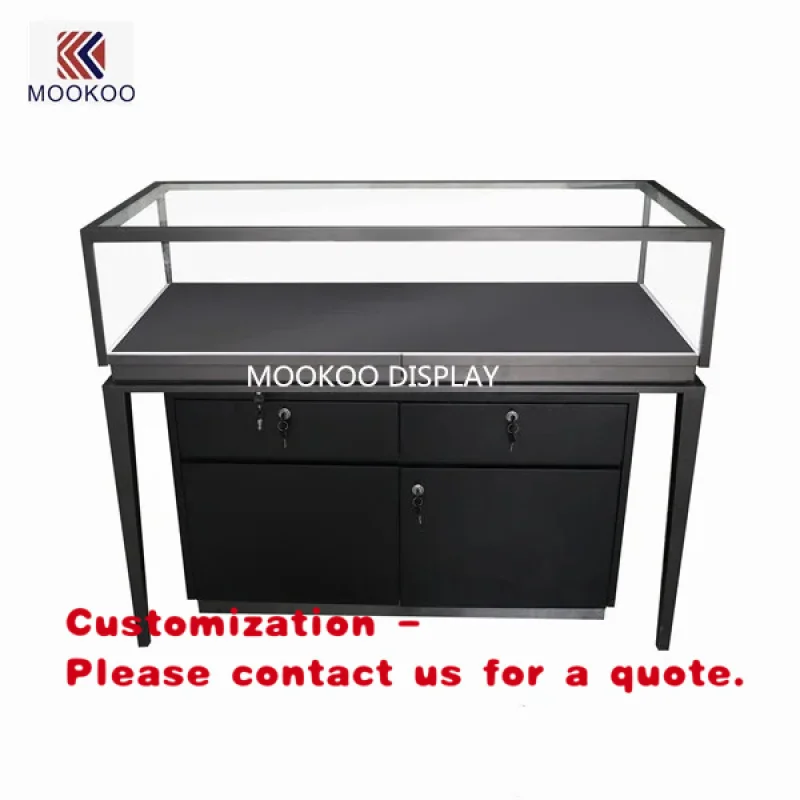 

Элегантная витрина-башня для ювелирных изделий из стекла с мебелью для хранения, демонстрационный стенд для украшений