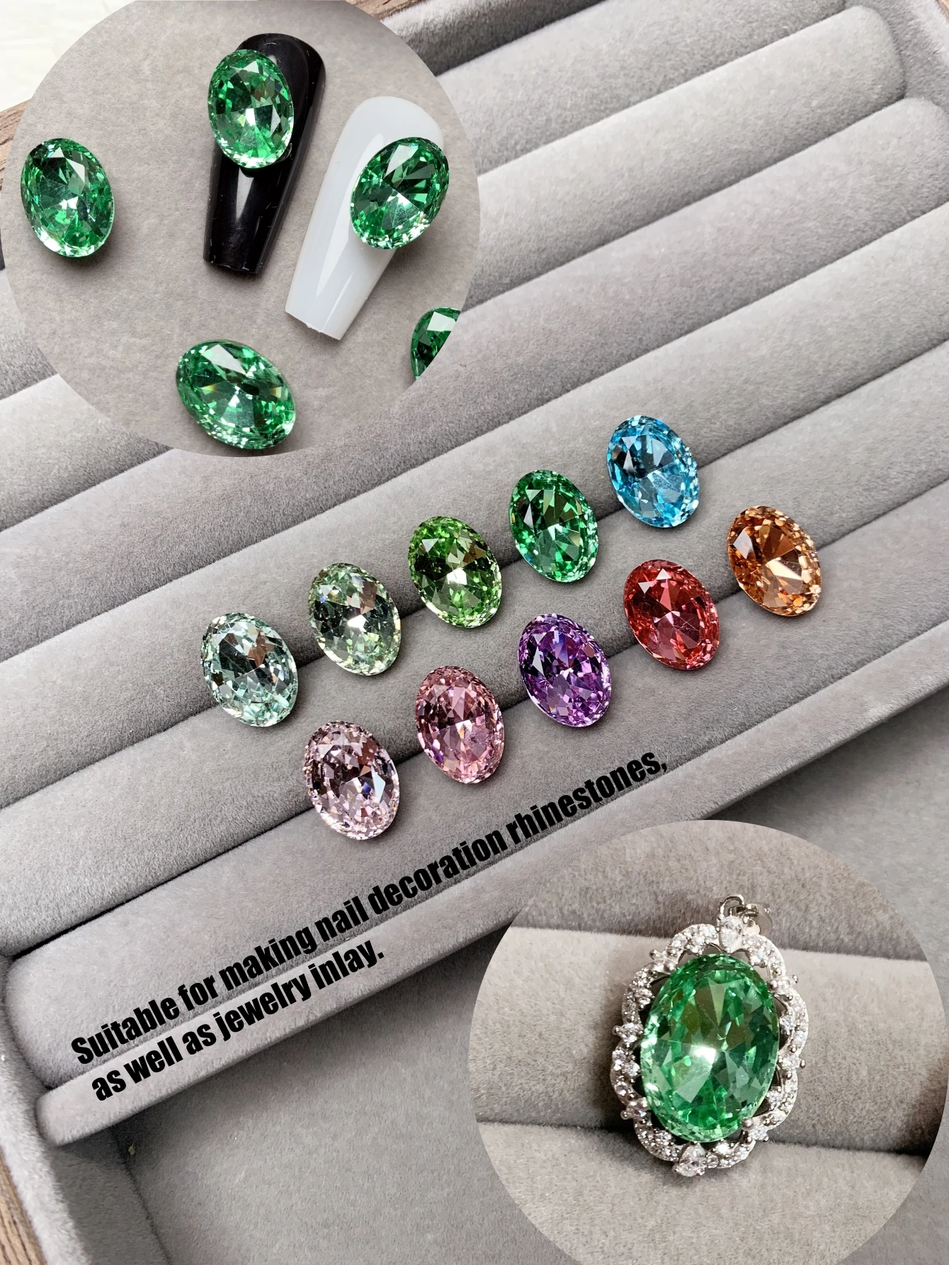 

Yalayee 10*14mm Coated Bottom Pigeon's Egg Pointed Bottom Drill Mixed Colors 6/18/30pcs round Pointed Bottom Drill for DIY Jewel