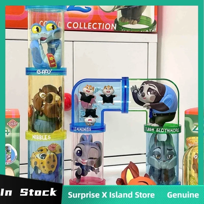

Hottoys Zootopia 2 Cosbi Mini Blind Box Water Pipe Connection Series Cartoon Anime Figure Nick Judy Trendy Toys Model kids Gifts