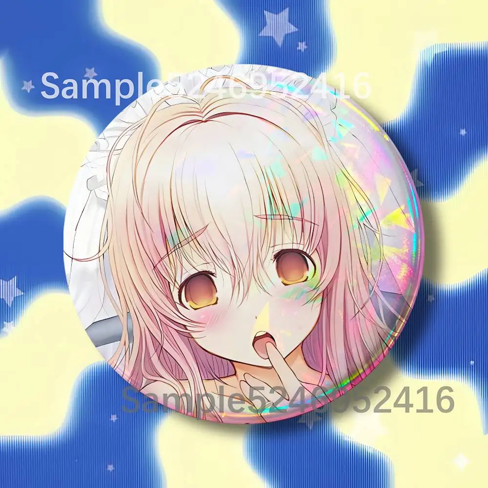 Aoi Mukou T-Totono Game Laser Badge Runde Kreative Anstecknadel Brosche Nischendesign Brosche für Rucksack Reversnadeln Accessoires – Detail 12