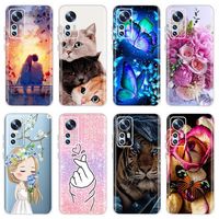 For Xiaomi Mi 12 Lite Case Cute Painted Cover 6.55'' Soft Silicone TPU Fundad Phone Case For Xiaomi 12 Lite Mi12 Lite Back Cover