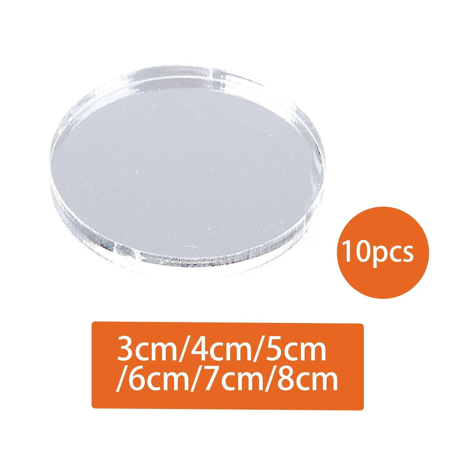 10Pcs Figures Display Stand Doll Decoration DIY Circular Acrylic Plate for Office Showrooms Museums Desktops Home Displays