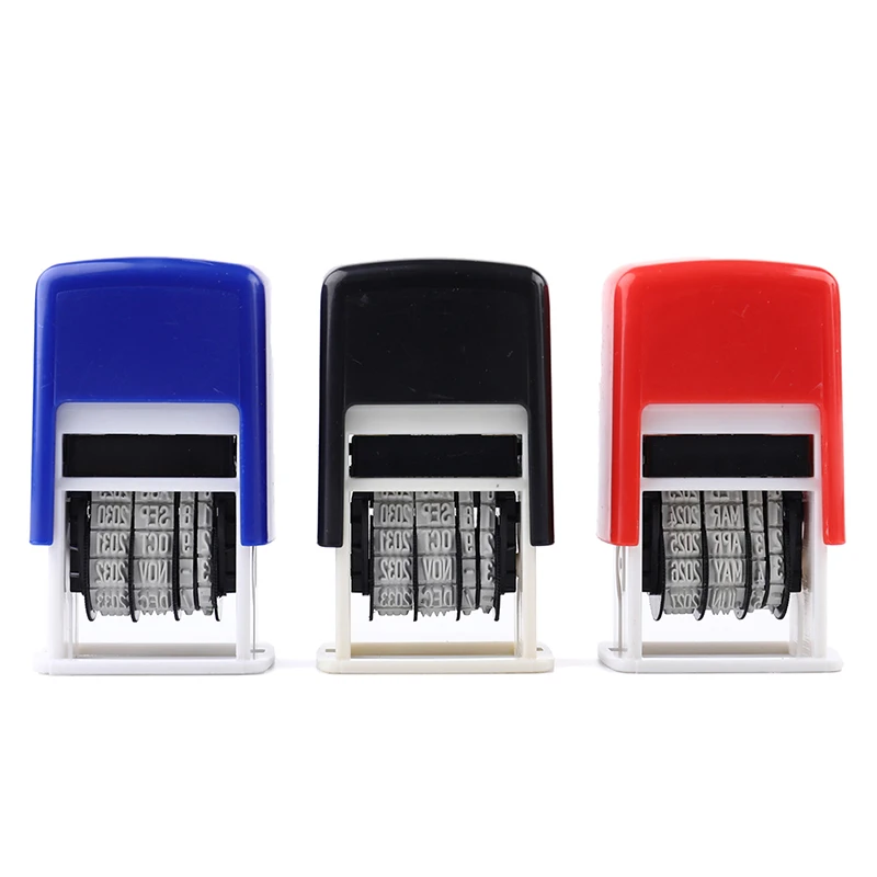 DIY Handle Account Date Stamps Stamping Mud Set Mini Self-Inking Stamps For Office Escolar Supplies Emboss