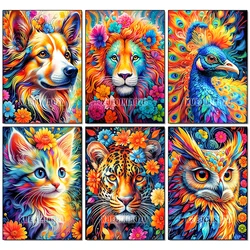 Animal Diamond Painting Cats and Lions Picture Full Diamond Mosaic Cross Stitch Kit Art DIY for DIY Personalized Home Decoration