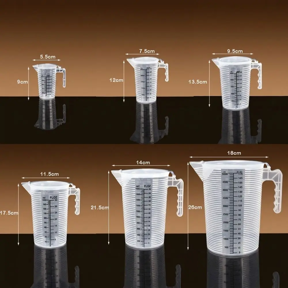 100/250/500/1000/2000/5000ML Measuring Cup with Scale Thickened Large Capacity Liquid Container Clear with Lid Beaker - view 6