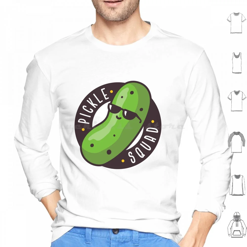 Pickle Squad Hoodies Long Sleeve Pickle Pickle Squad Cool Cucumber Sunglasses Pickle Team Funny Pickle Lovers For