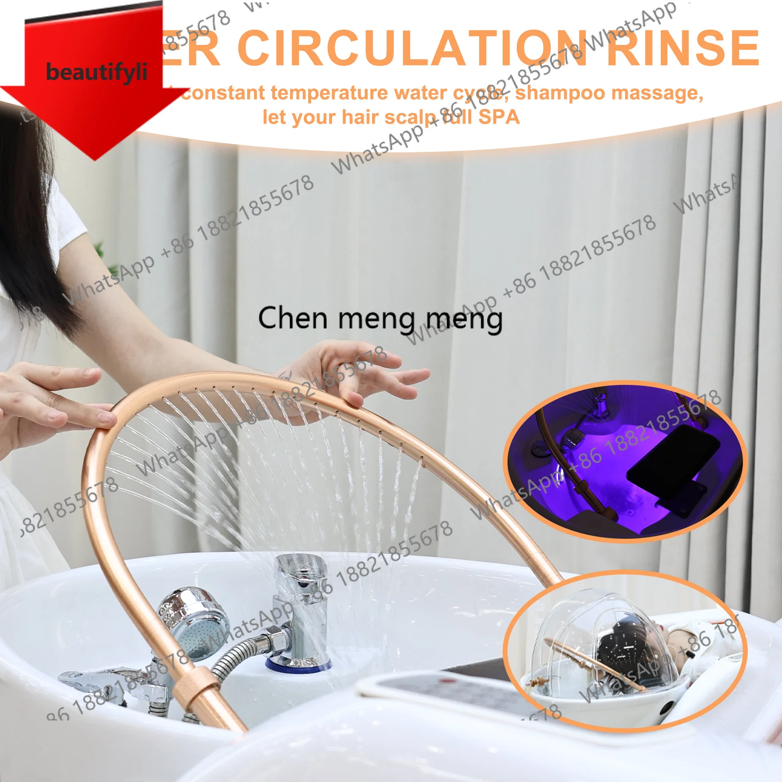 

M07 Professional salon furniture hair wash facial nursing reclining head spa electric shampoo massage bed