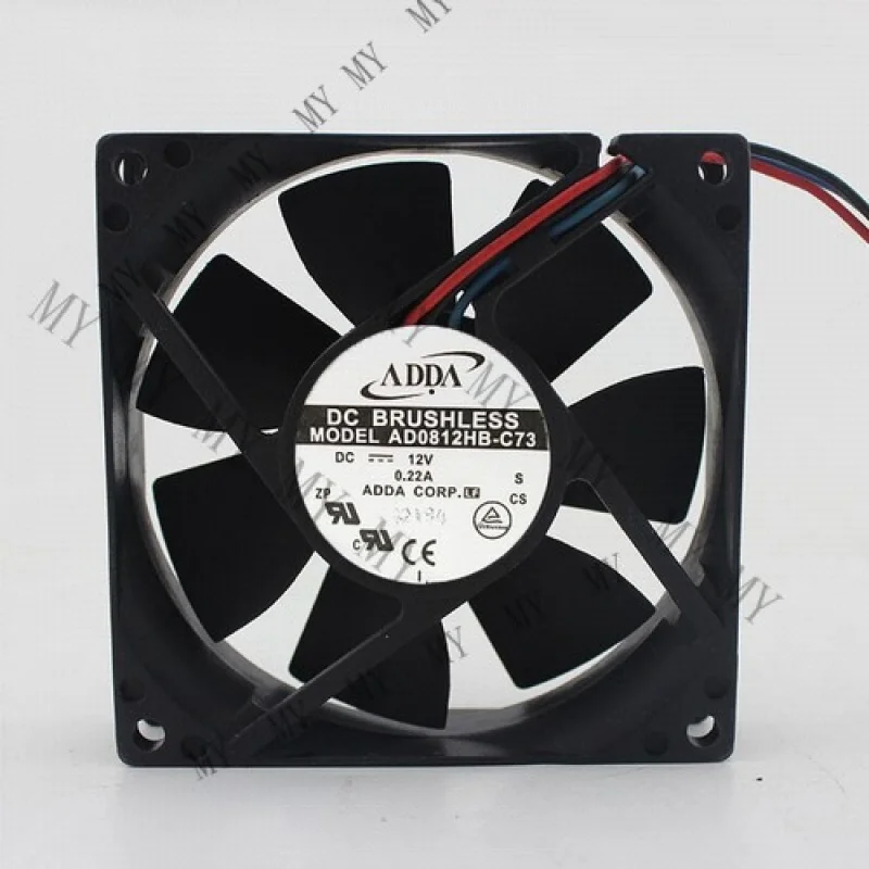 TT 1 قطعة لمروحة ADDA AD0812HB-C73 DC12V 0.22A 8 سنتيمتر 8020 3 سلك مروحة التبريد #1