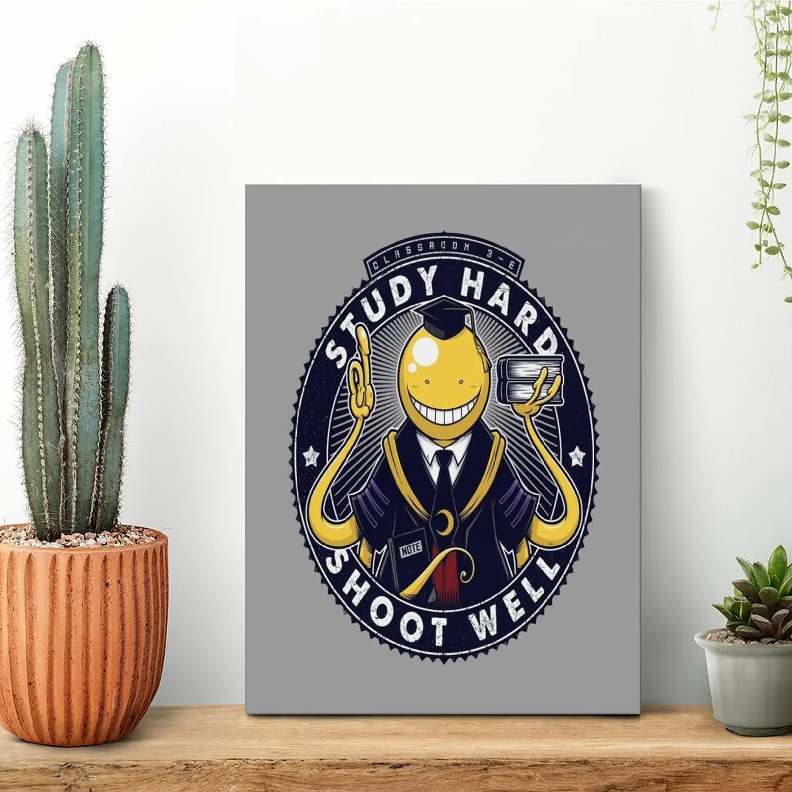 Classroom 3 E Canvas Painting Poster Printed Wall Decor Pub Plates Wall Decor Framed Wall Paintings
