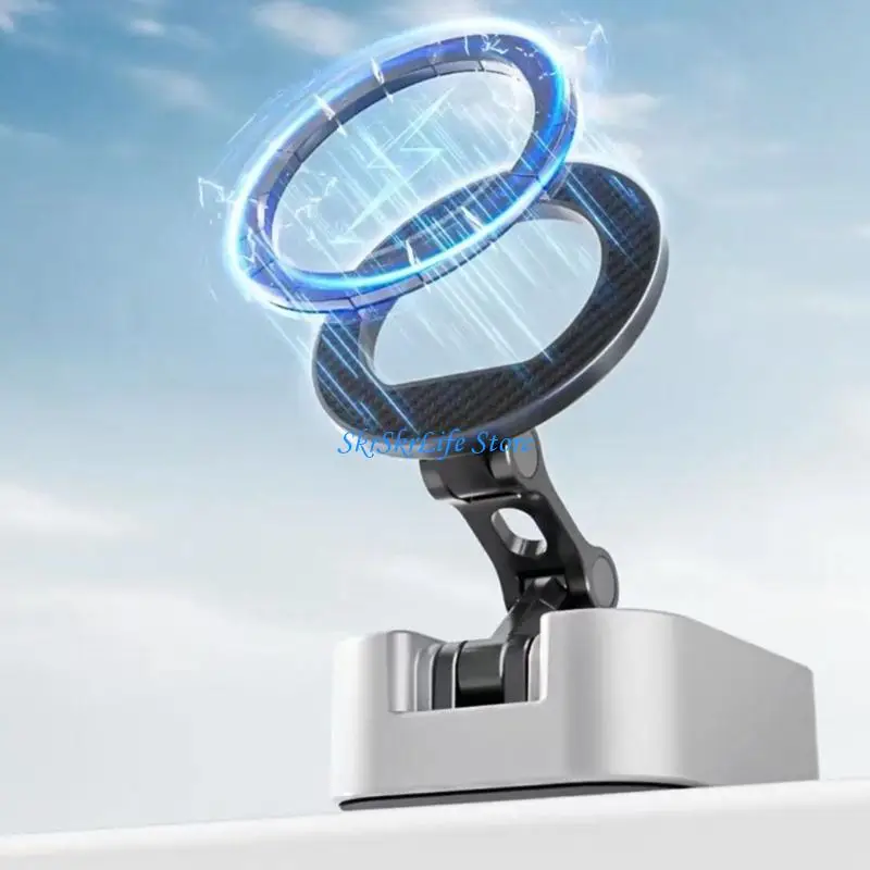 E65E Zinc Alloy Phone Mount Holder Foldable 360 Degree Rotatable Stand For Desks Car And Mobile Devices