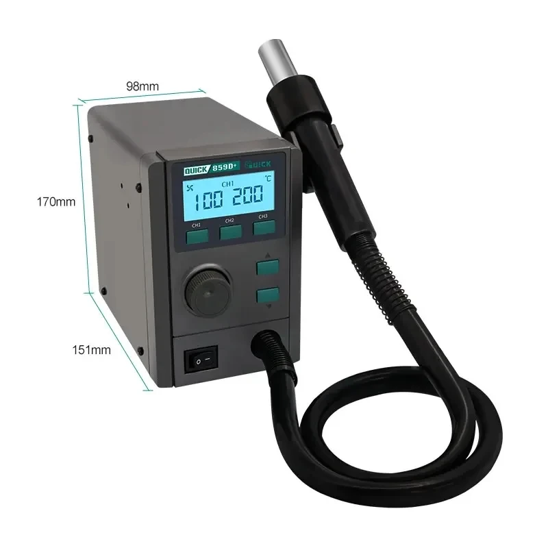 

Quick 859D+ Hot Air Gun Soldering Station Welding Solder Iron Repair Rework Station For Motherboard BGA SMD PCB IC Maintenance