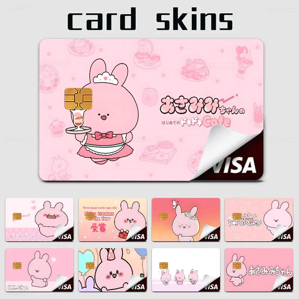 

A-Asamimichaan Cute Asamimi 2024 Anime Cartoon Skin Stickers Film Tape Case For Big Credit Debit Card Front Side