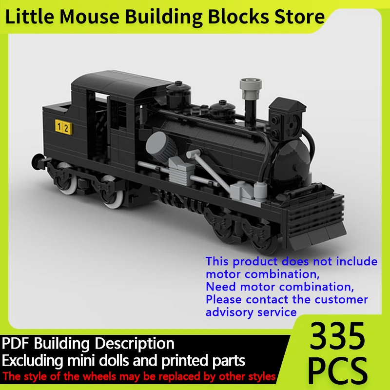

City Car Model MOC Building Bricks Geared Engine Steam Locomotive Modular Technology Gifts Holiday Assemble Children Toys Suit