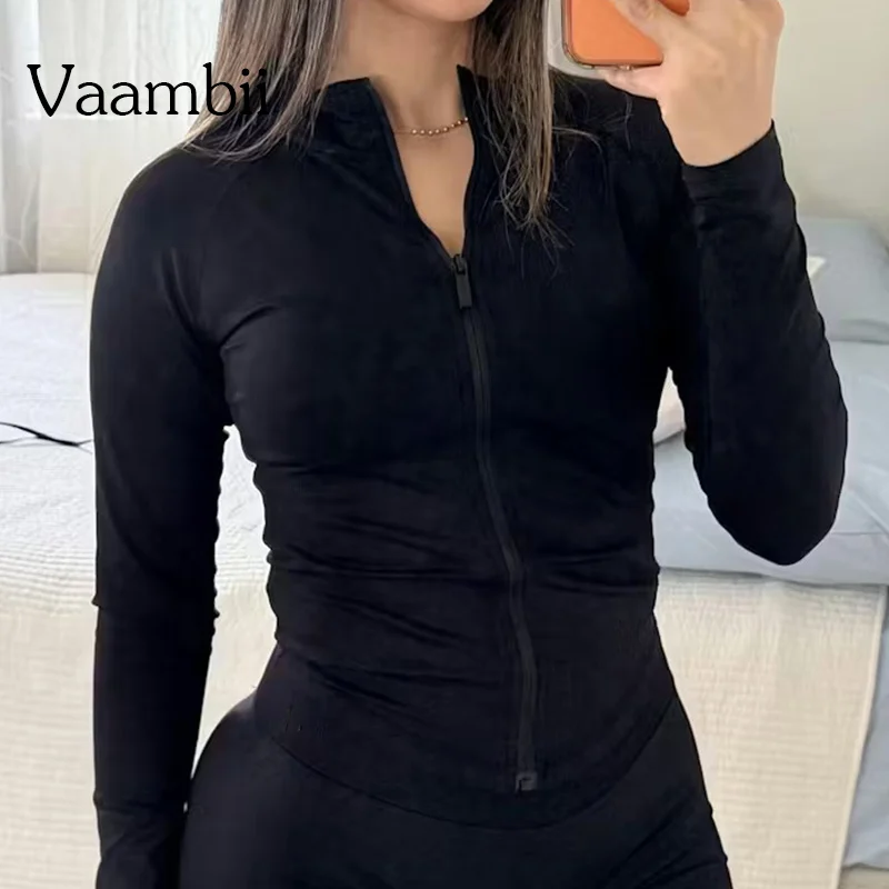 

Dynamic Zippy Workout Activewear Sports Pilates Yoga Clothes Zippy Jacket Women Running Long Sleeves Gym Tops Zipper