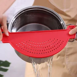 Silicone Pan Pot Strainer Pot Strainer Pan scolapiatti Pasta Spaghetti pratico strumento di drenaggio per la cucina di casa facile drenaggio