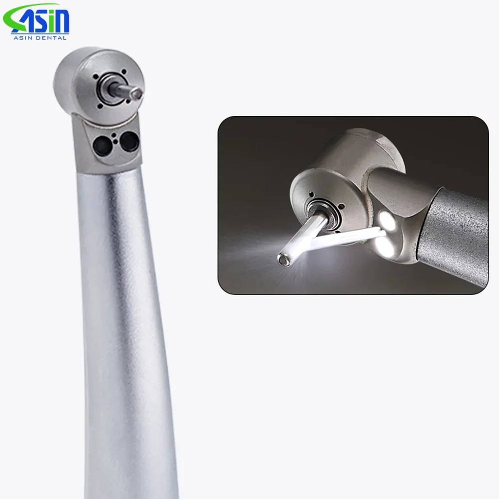 Den  tal LED High Speed Handpiece Mini Head Den  tal Air Turbine with Double LED Single Water Spray Children B2/M4