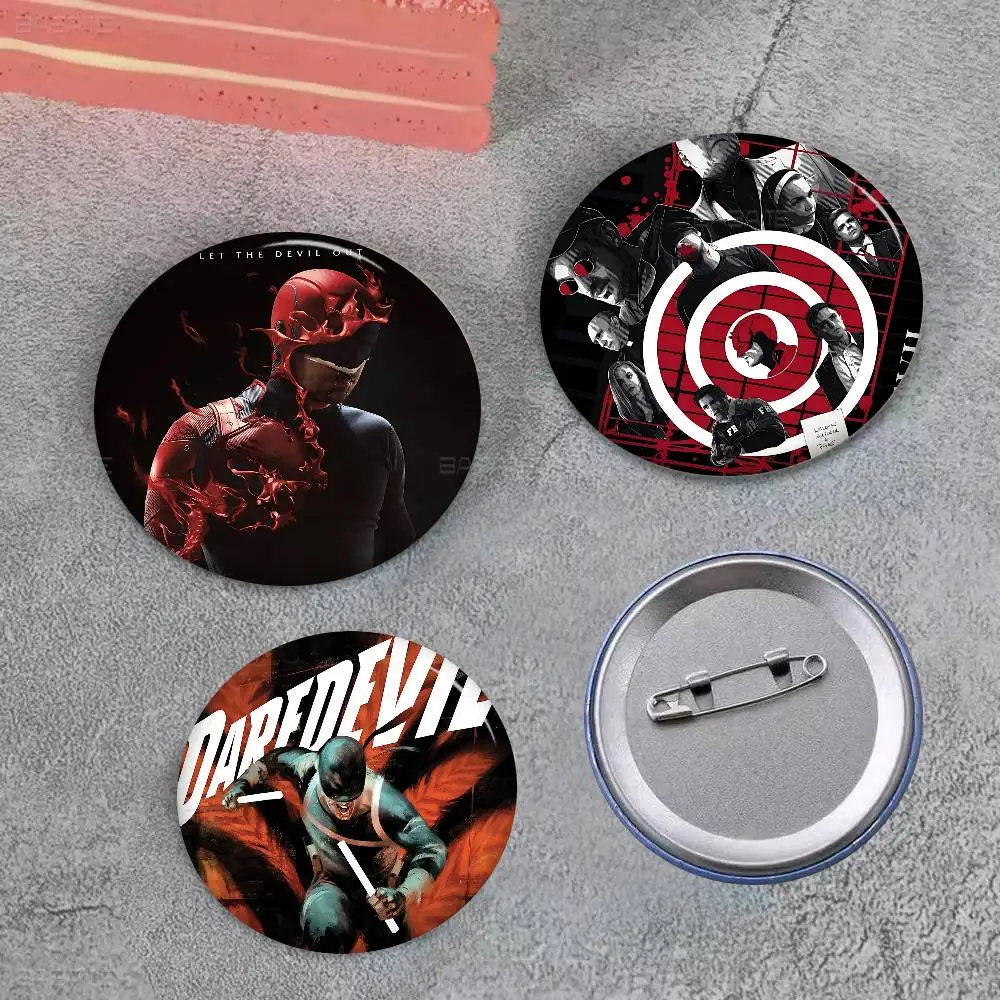 Movie Cool Man D-Daredevil 32/44/58MM Customizable Button Pins Cute Funny Creative Badge Jewelry Decor Gifts For Friends