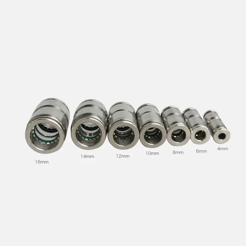 1PCS Air Pipe Connector Pc Quick  Pneumatic   Stainless Steel Plug  Pu Twist   Straight