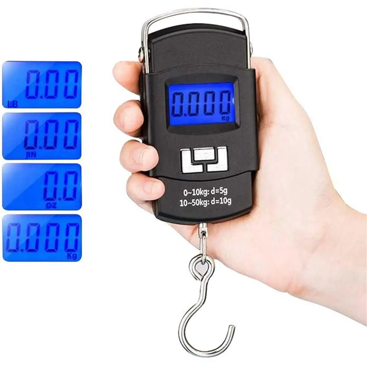 2PC 50kg Electronic Scale Handheld Household Weighing Portable High- Mini Spring Scale Express Delivery Scale