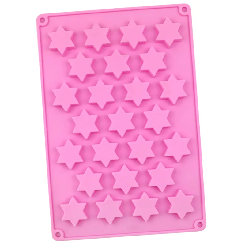 Silicone 25 holes Five-Pointed Star Chocolate Mold Cake Decoration Kitchen Bakeware Handmade DIY Cake Tools m221