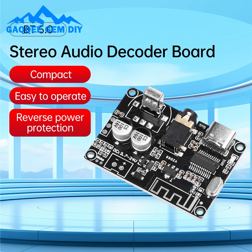 DC3.7~24V Audio Decoder Board Bluetooth Decoder Module Dual Channel Stereo Audio Decoder Wireless Remote Controller