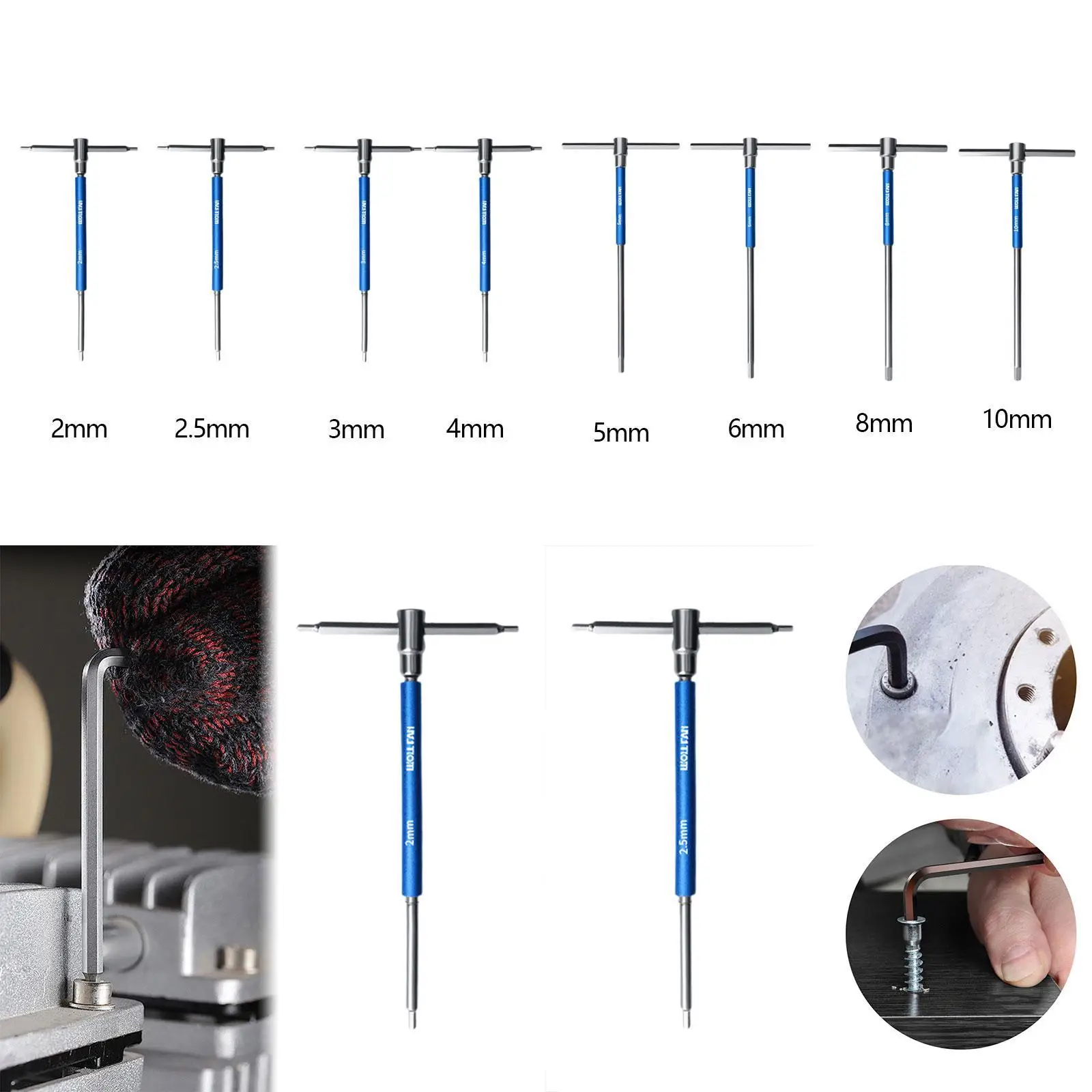T مقبض عرافة وجع مجموعة أدوات يدوية المحمولة T/L المهنية المضادة للانزلاق الصلب خفيفة الوزن ألين وجع انزلاق أداة إصلاح الدراجة